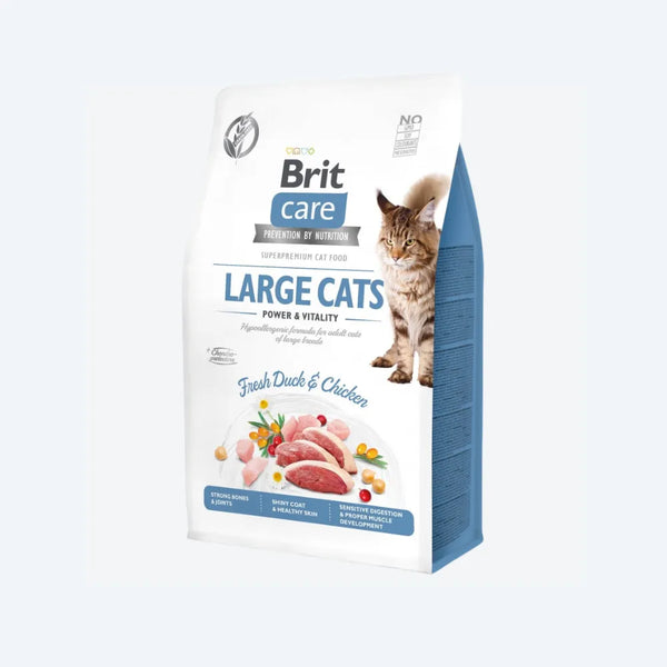 Сухий корм Brit Care Cat GF Large Power & Vitality для котів великих порід, качка та курка