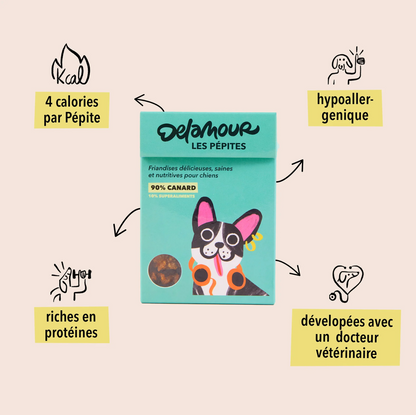 Смаколики для собак Нагетси з Качкою Les Pépites Delamour Paris