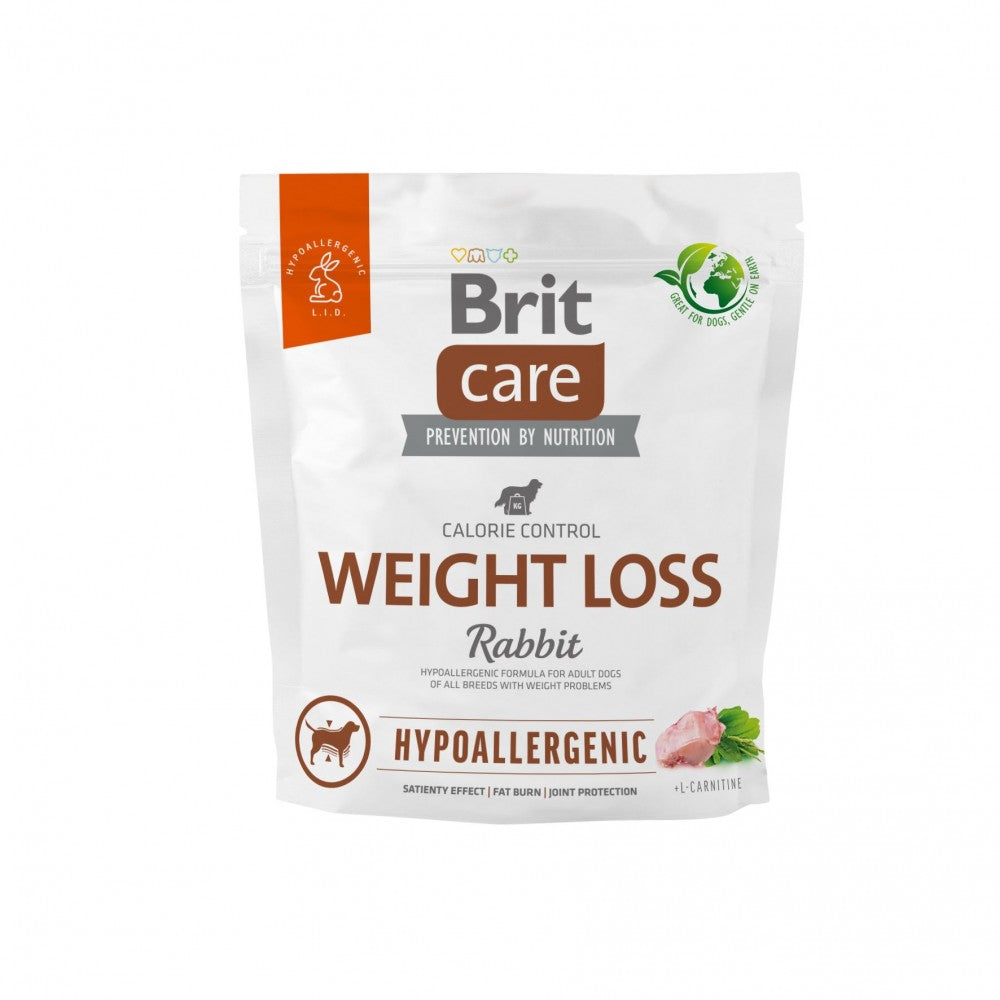 Сухий корм Brit Care Dog Hypoallergenic Weight Loss для собак із зайвою вагою, гіпоалергенний з кроликом