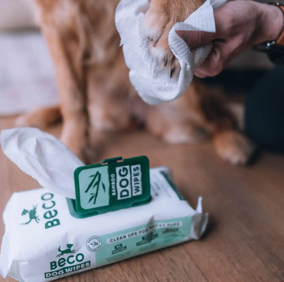 Вологі серветки біорозкладні бамбукові Beco Pets без запаху 80 шт.
