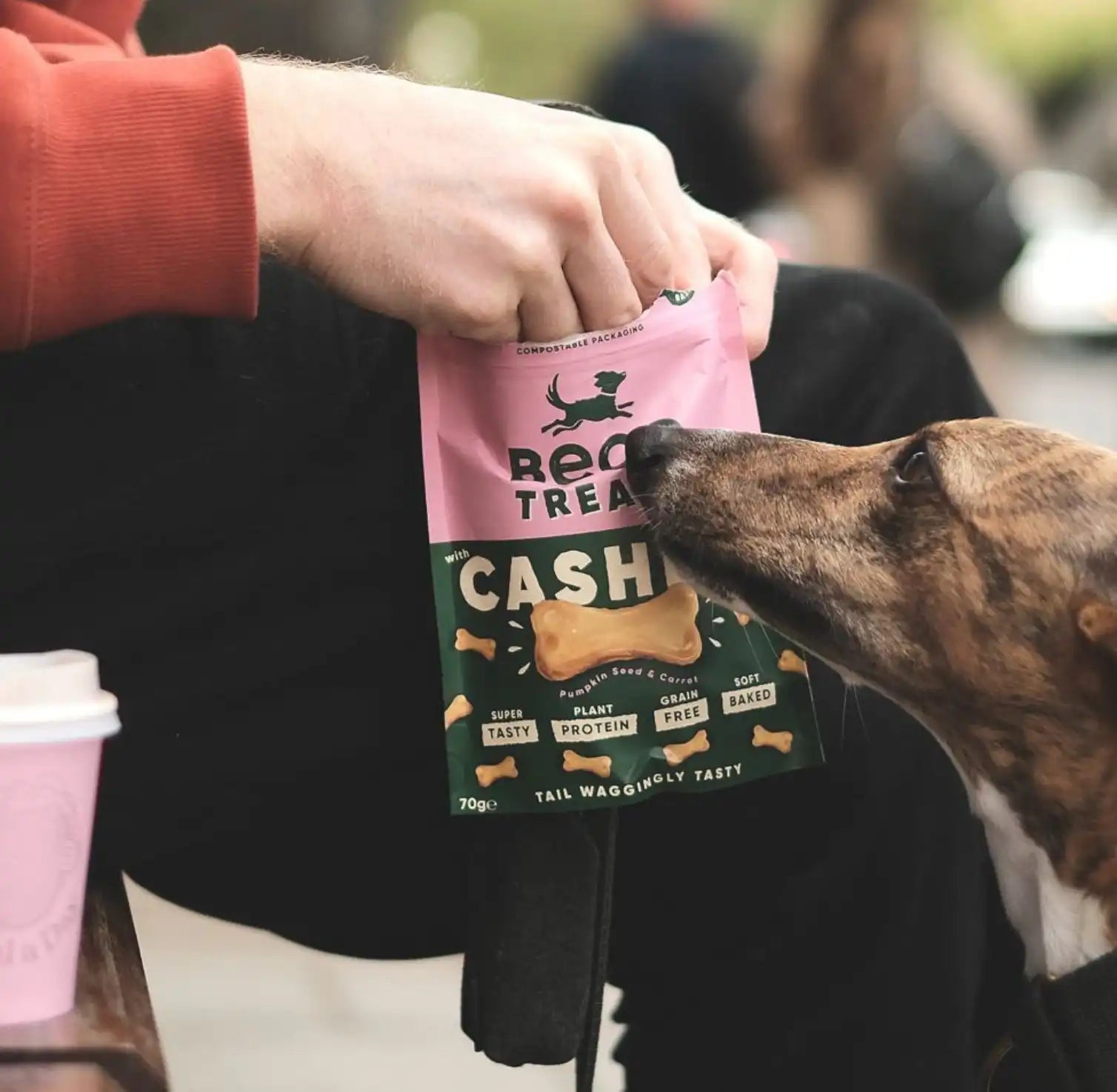 Печиво для собак Beco Pets Кеш'ю з гарбузовим насінням і морквою 70 г (рослинний білок)