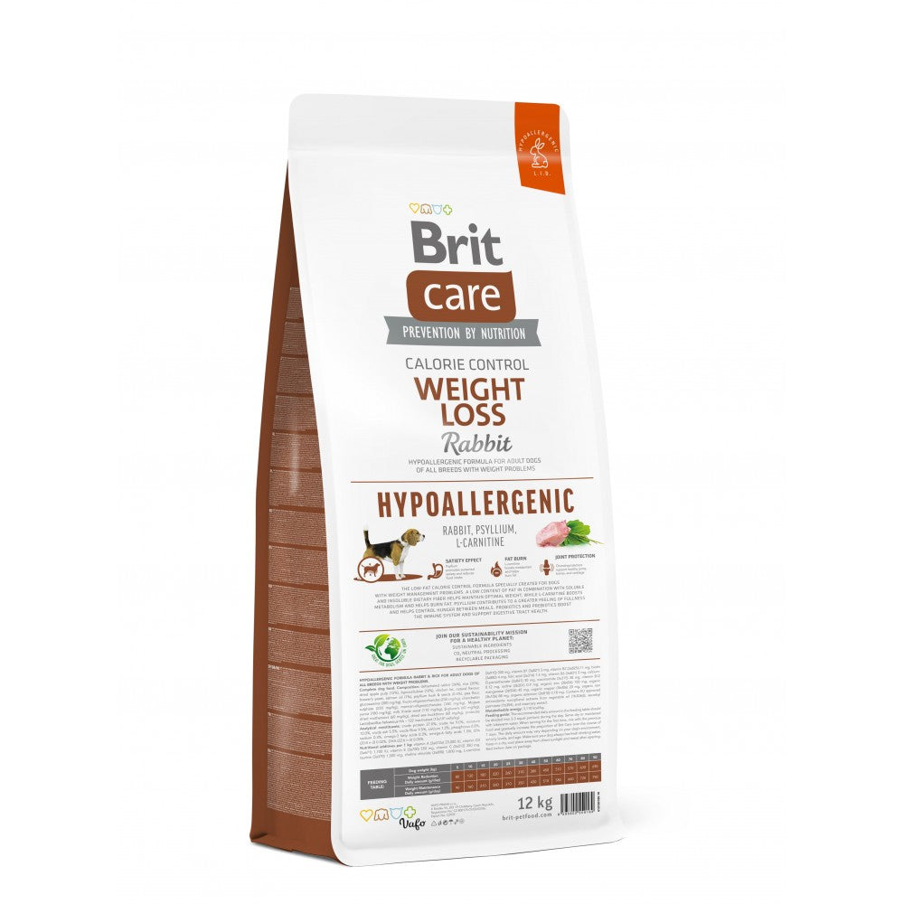 Сухий корм Brit Care Dog Hypoallergenic Weight Loss для собак із зайвою вагою, гіпоалергенний з кроликом