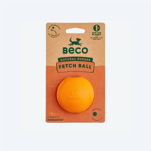 Іграшка м'ячик з отвором для ласощів для собак Beco Pets Fetch Ball Помаранчевий