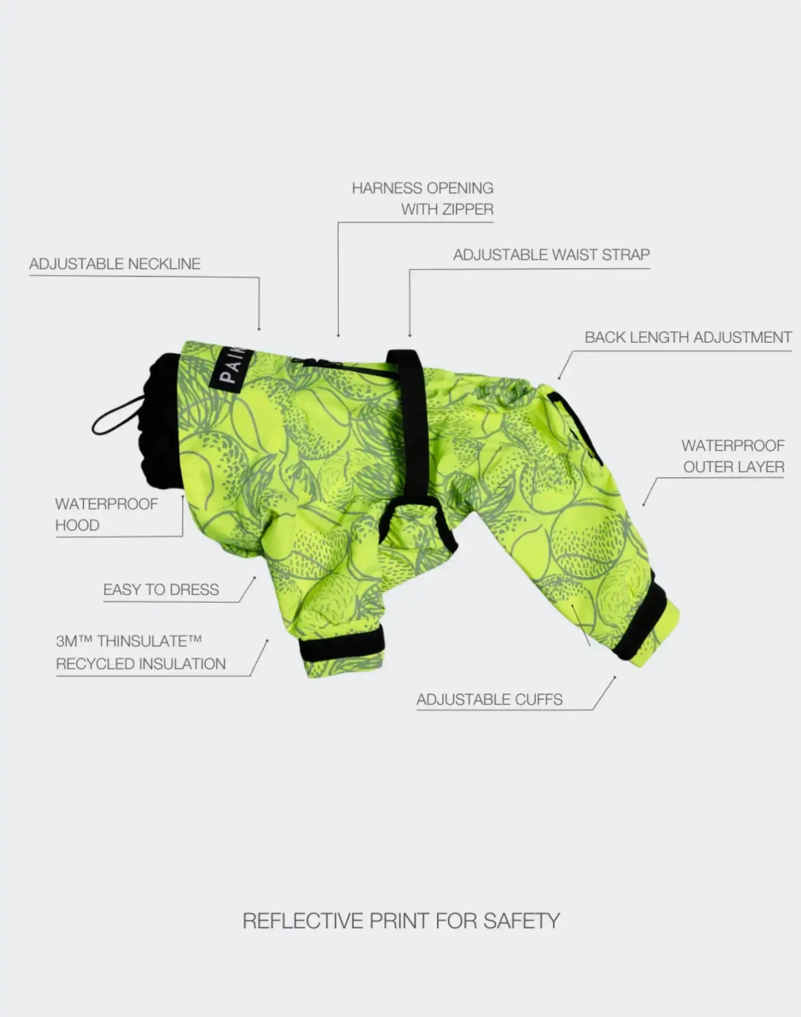 Комбінезон для собак Rain Suit Neon Paikka