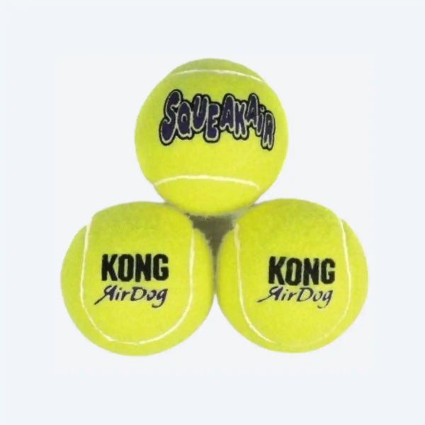 Іграшка KONG SqueakAir Ball повітряна пискавка теніс 3 шт