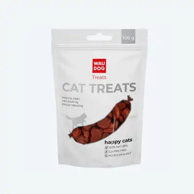 Ласощі для котів WAUDOG Treats "Лососеві жувальні сердечки", 100 г