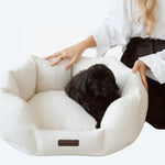 Лежак ортопедичний для собак "Shell Teddy" молочний ChouChou