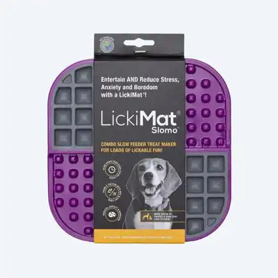 LickiMat Slomo Комбінований килимок для ласощів фіолетовий
