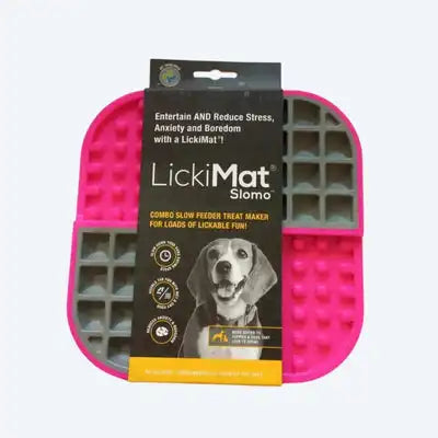 LickiMat Slomo Комбінований килимок для ласощів рожевий