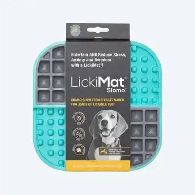LickiMat Slomo Комбінований килимок для ласощів синій
