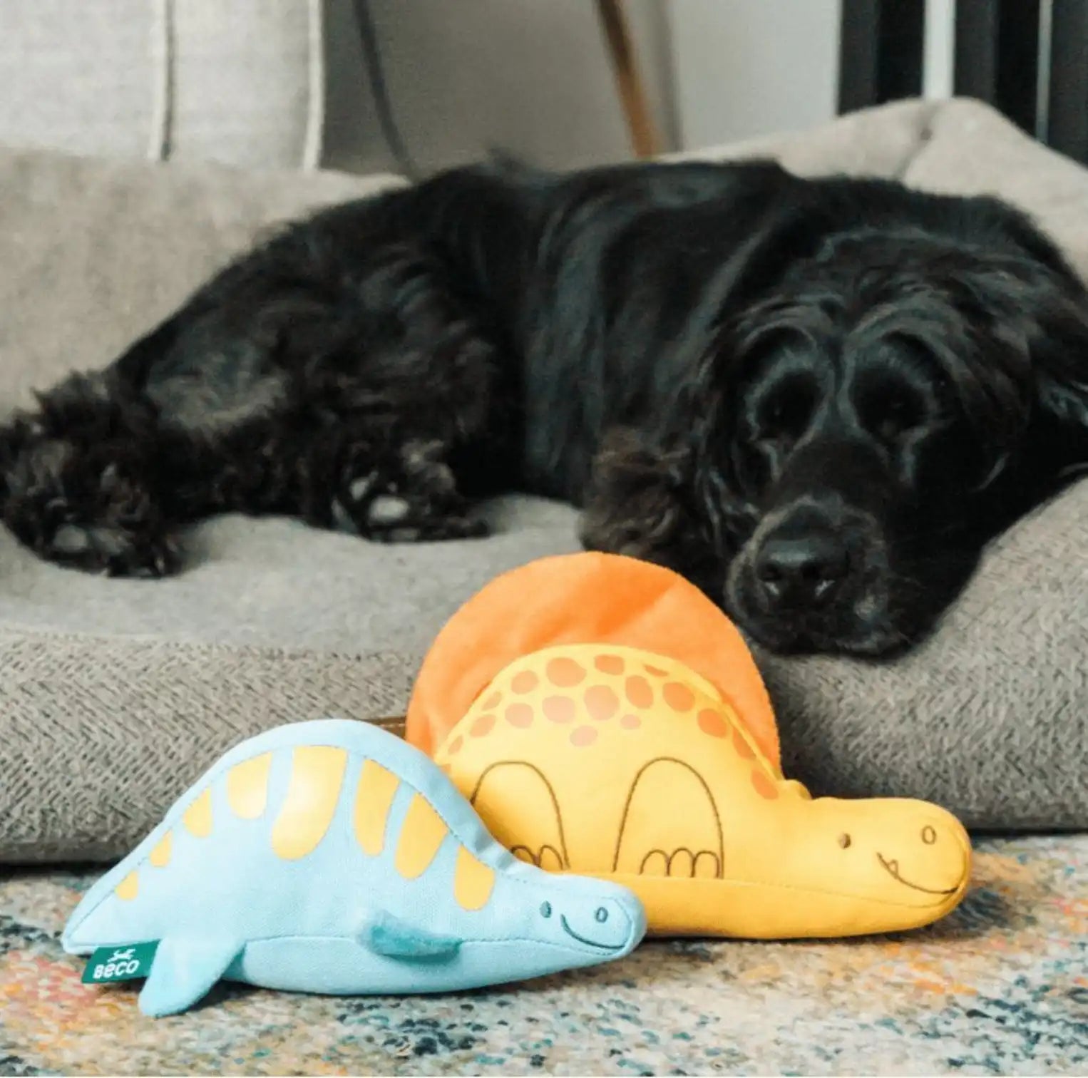 М'яка іграшка для собак Beco Pets Діметродон Жовтий M