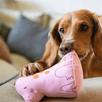 М'яка іграшка для собак Beco Pets Малюк Динозавр Рожевий S
