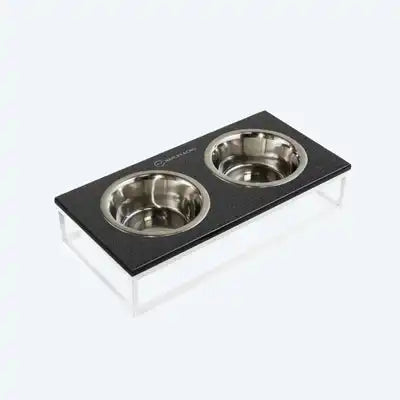 Миски на підставці Lunch Bar  Black Stone + White