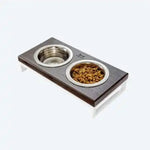 Миски на підставці Lunch Bar Brown wood + White
