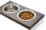 Миски на підставці Lunch Bar Brown wood + White