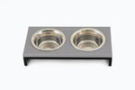 Миски на підставці Lunch Bar  Grey Stone + Black