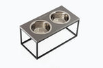 Миски на підставці Lunch Bar  Grey Stone + Black