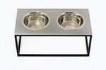 Миски на підставці Lunch Bar  Grey Stone + Black
