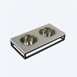 Миски на підставці Lunch Bar  Grey Stone + Black