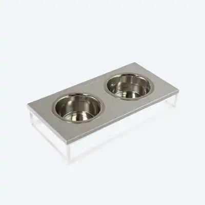 Миски на підставці Lunch Bar  Grey Stone + White