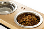 Миски на підставці Lunch Bar Natural wood + Black