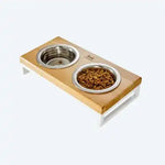 Миски на підставці Lunch Bar Natural wood + White