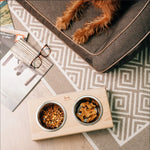 Миски на підставці Lunch Bar Natural wood + White