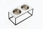 Миски на підставці Lunch Bar  White Stone + Black
