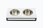 Миски на підставці Lunch Bar  White Stone + Black