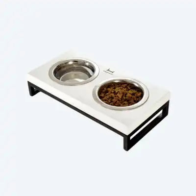 Миски на підставці Lunch Bar White wood + Black