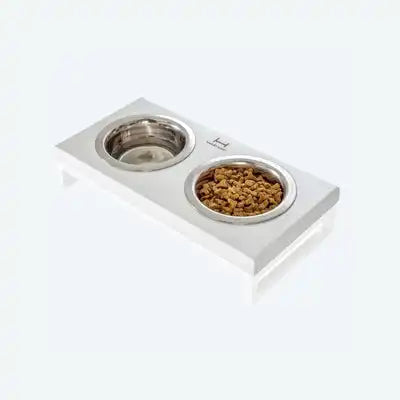 Миски на підставці Lunch Bar White wood + White
