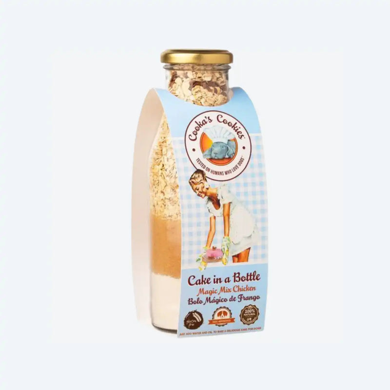 Натуральна суміш для приготування святкового торту для собак Cooka's Cookies Cake In Bottle з Куркою