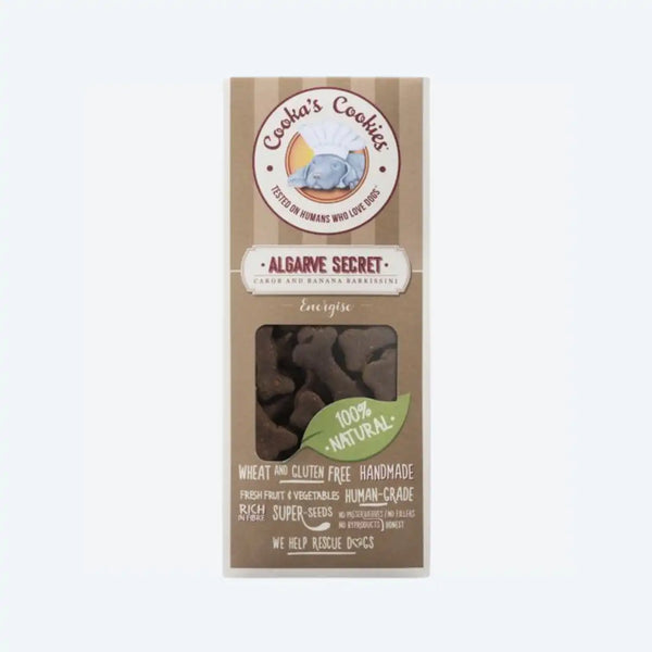 Натуральне печиво для собак Cooka's Cookies Barkissini Шоколад із керобом та фруктами 100 г (Рослинний білок)