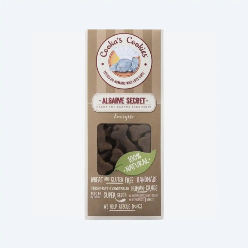 Натуральне печиво для собак Cooka's Cookies Barkissini Шоколад із керобом та фруктами 100 г (Рослинний білок)