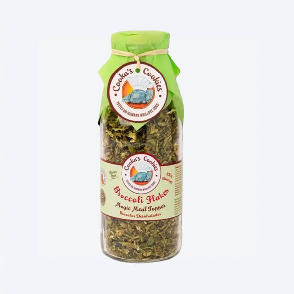 Натуральний топер (вітамінна та смакова добавка) для собак Cooka's Cookies Сушені пластівці з броколі