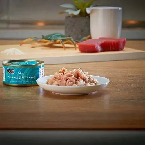 Натуральний вологий корм для котів Fish4Cats Finest Філе тунця з крабом 70 г