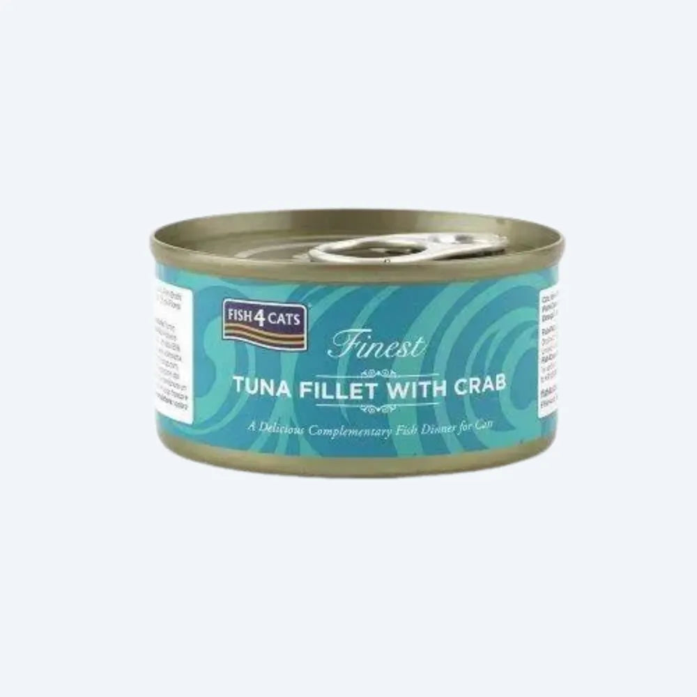 Натуральний вологий корм для котів Fish4Cats Finest Філе тунця з крабом 70 г