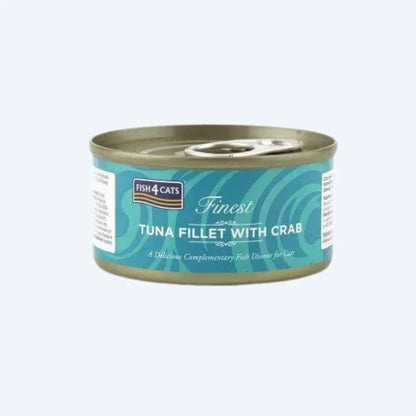 Натуральний вологий корм для котів Fish4Cats Finest Філе тунця з крабом 70 г