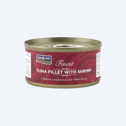 Натуральний вологий корм для котів Fish4Cats Finest Філе тунця з креветками 70 г