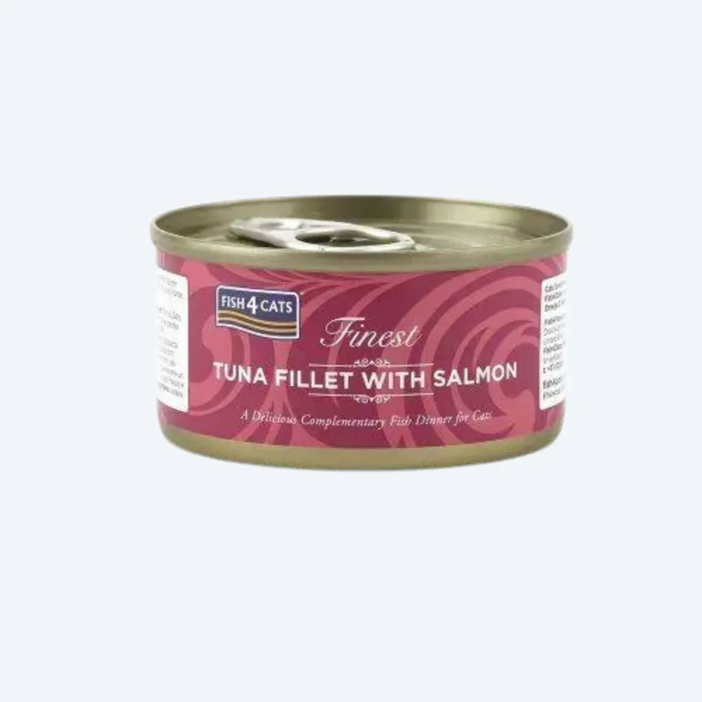 Натуральний вологий корм для котів Fish4Cats Finest Філе тунця з лососем 70 г