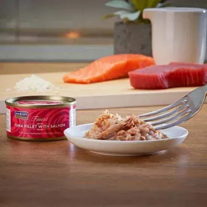 Натуральний вологий корм для котів Fish4Cats Finest Філе тунця з лососем 70 г