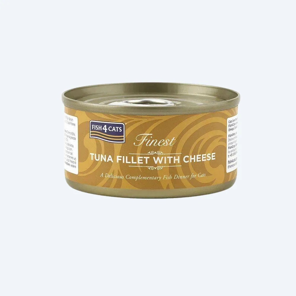 Натуральний вологий корм для котів Fish4Cats Finest Філе тунця з сиром 70 г
