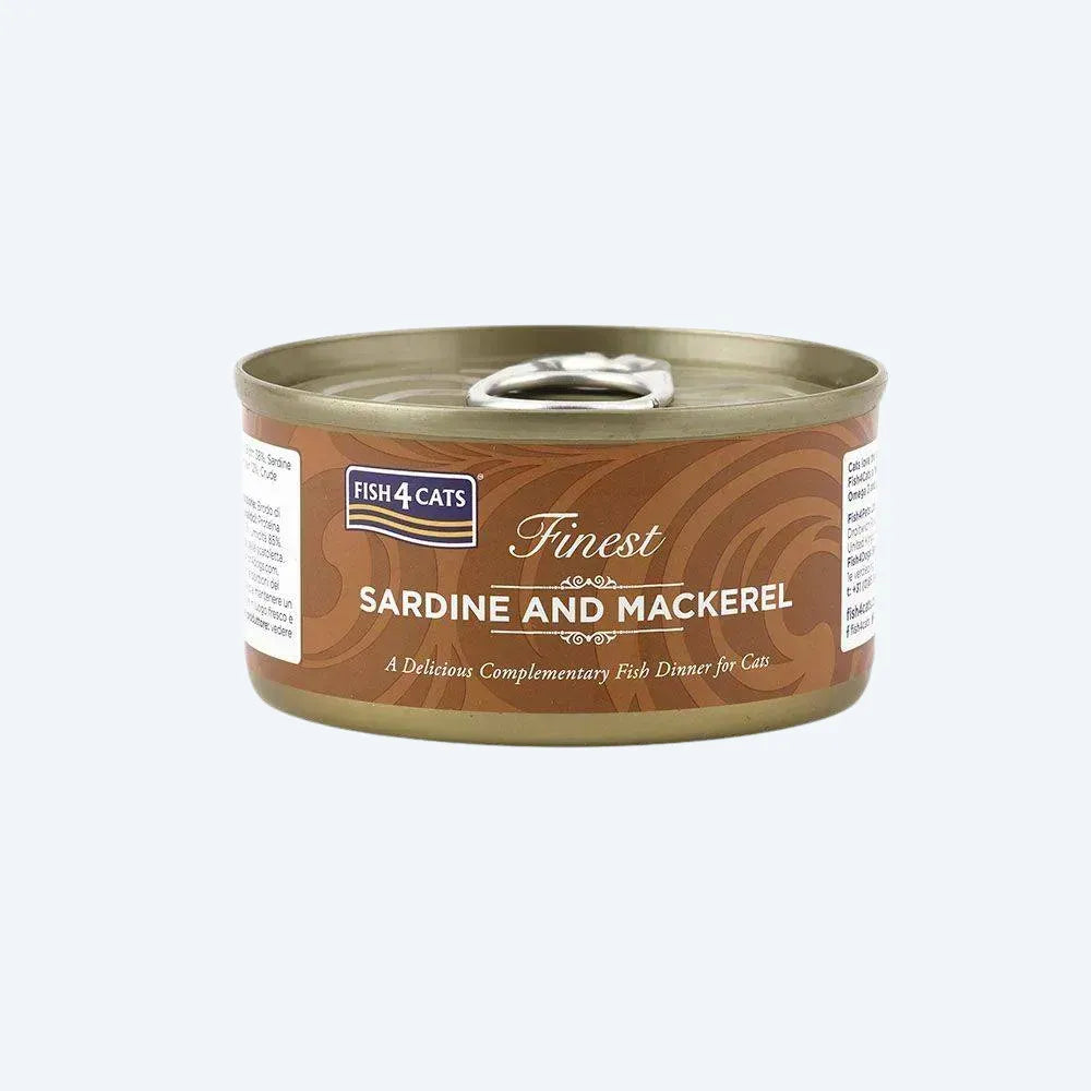 Натуральний вологий корм для котів Fish4Cats Finest Сардіна зі скумбрією 70 г