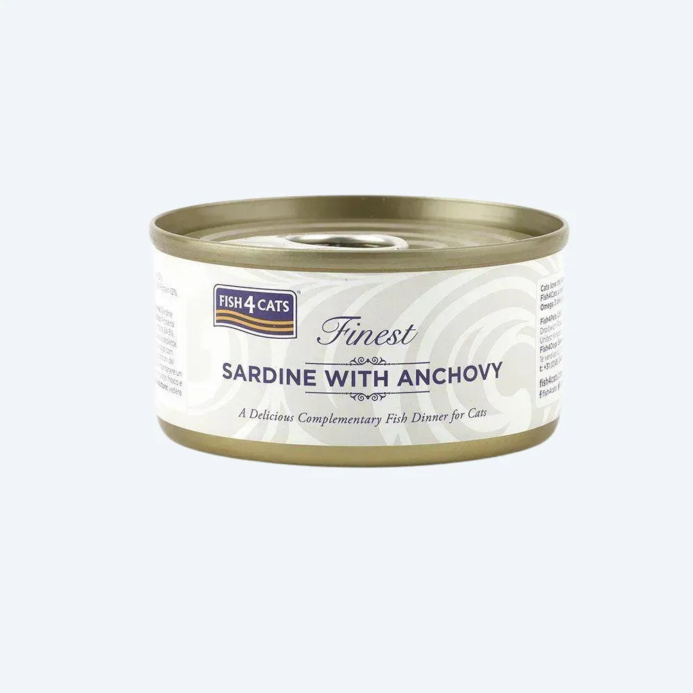 Натуральний вологий корм для котів Fish4Cats Finest Сардина з анчоусом 70 г