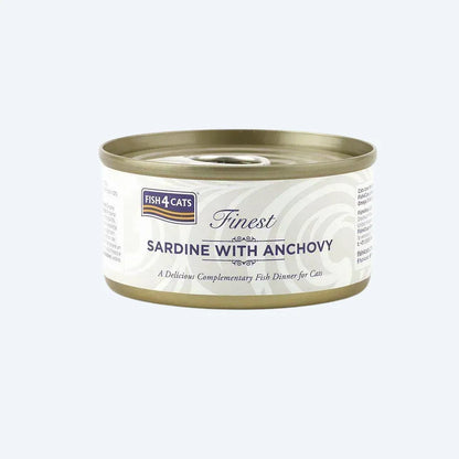Натуральний вологий корм для котів Fish4Cats Finest Сардина з анчоусом 70 г