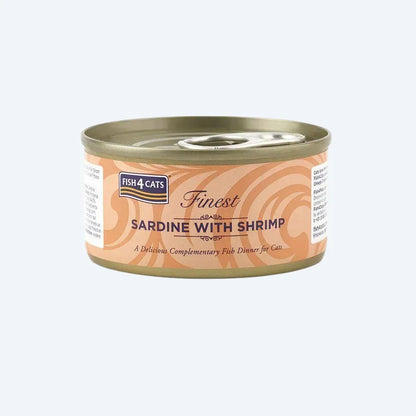 Натуральний вологий корм для котів Fish4Cats Finest Сардина з креветкою