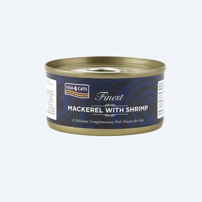 Натуральний вологий корм для котів Fish4Cats Finest Скумбрія з креветками 70 г