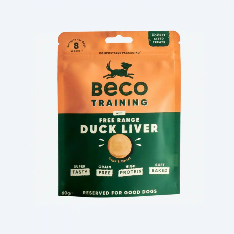 Печиво для собак Beco Pets Печінка качки з шавлієм та морквою 60 г