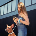 ПОВІДЕЦЬ-РУЛЕТКА ДЛЯ СОБАК WAUDOG R-LEASH, КРУГЛА, XS-M, ДО 40 КГ, 2,9 М, СВІТЛОВІДБИВАЮЧА СТРІЧКА