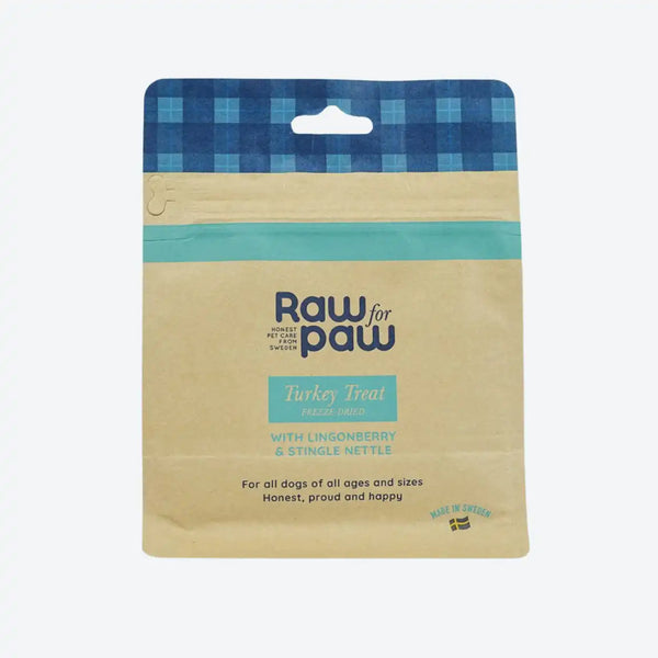 Сублімовані Ласощі для собак з Індички, брусниці та кропиви Freeze-Dried Raw for Paw, 50 грамів